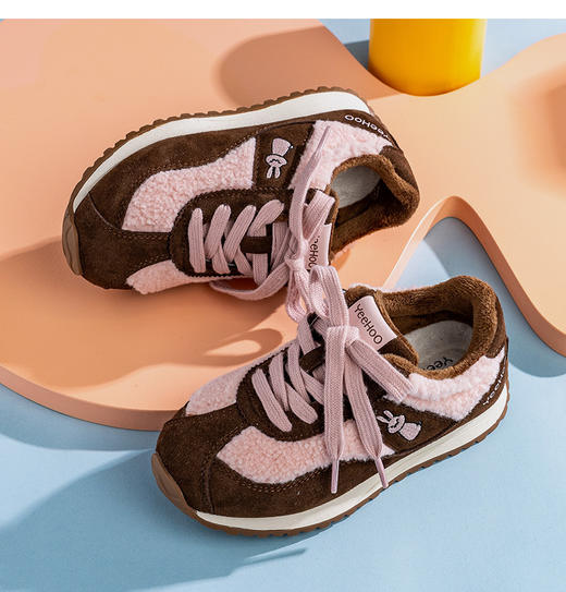 【英氏YeeHo0童鞋冬季加绒保暖舒适运动鞋YHXL2541603】🌵每款颜色搭配活泼亮眼，🌼流畅又动感，还有撞色拼接等设计 💥能轻松打造出潮娃造型，让孩子穿上后充满时尚感  商品图3