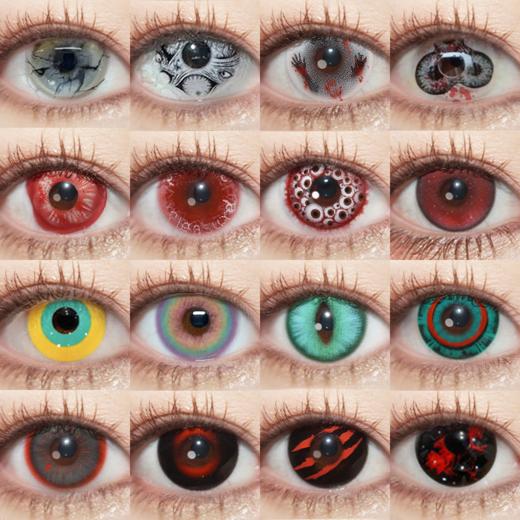 【合集】MyukiCon特殊艺术 COS美瞳 狼青年/女鬼红黑/噬骨虫/平行宇宙/虫师宿命/西王母/恶漫白蛛/梦核独角兽/丝绒伯爵 头七/排球少年/崩铁砂金/第五人格 万圣节显色缩瞳 设计感氛围感色系 商品图0