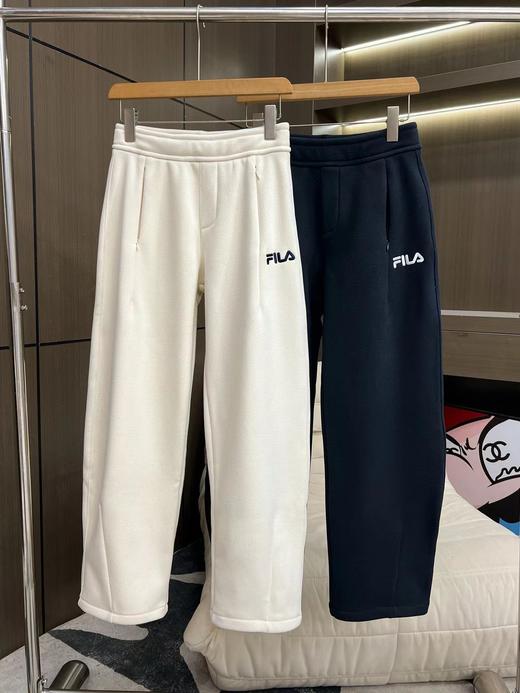 D112915内里绒面logo刺绣秋冬加绒弯刀裤 商品图0