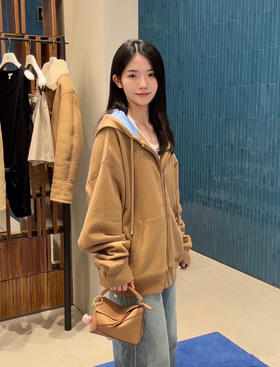 罗意威  25秋冬新款 棕色拉链连帽外套(TM)