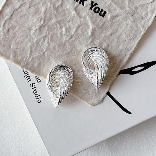 小众编织多层线条精致镂空银针耳环-纪念日百货门店同款164244301 商品图0