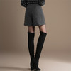 「自」全新升级【铂金会员146/天猫189/差价43】(10326)洛诗琳百搭通勤毛呢A字短裤2025秋冬高腰显瘦小香风阔腿裤 商品缩略图3