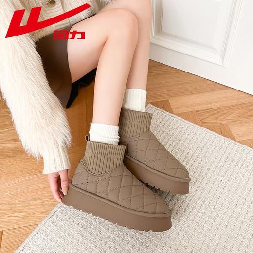 回力雪地靴女冬季2025新款百搭加绒加厚保暖鞋子皮毛一体雪地棉鞋 商品图9