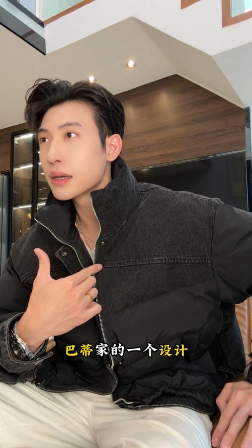 2540010SDSA男士秋冬新款痞帅男装简约纯色拉链立领羽绒服假两件外套百搭 商品图0