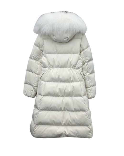 女款尼龙可拆卸毛领长款羽绒服ba018 商品图1