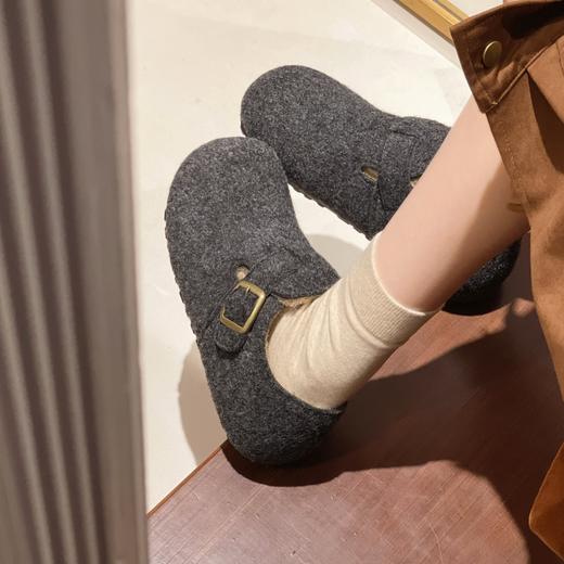 【YW】无忧购加绒女一脚蹬平底软底保暖休闲勃肯鞋667（截单后3-5天发货) 商品图4