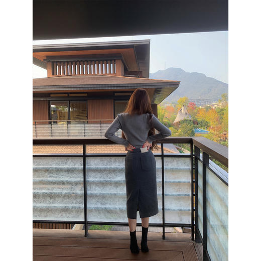 LINCHAOZHANG【公爵夫人】LQ250123 细节开衩半裙 商品图4