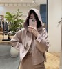 M@x同款抽绳连帽短款绵羊毛毛呢大衣 商品缩略图6