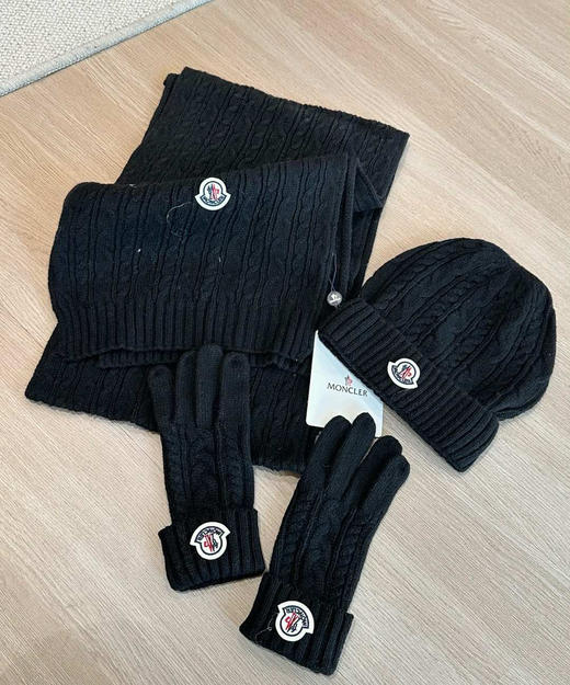 蒙口羊毛帽子＋围巾＋手套三件套112905 商品图3