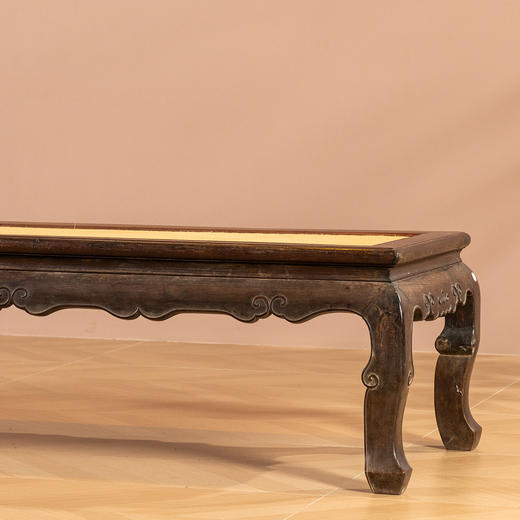 清中期	红木束腰三弯腿云纹凉榻 商品图2