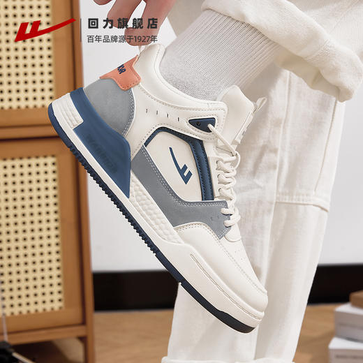 回力高帮板鞋男款2025新款秋冬潮流增高运动鞋子男厚底休闲男鞋 商品图3