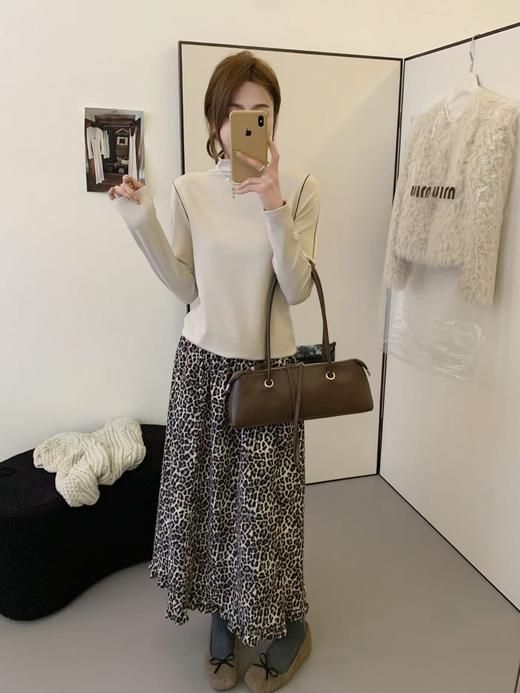 赵露思同款鱼骨线暖感棉连领撞线保暖肌底衣 商品图5