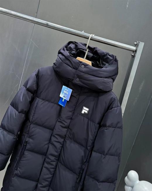 D112914长款连帽羽绒服冬季新款潮牌情侣款男女同款羽绒外套 商品图8