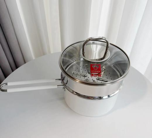 D112935奶油风高颜值316L不锈钢奶锅套装 商品图1