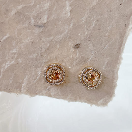 高级感轻奢镶钻方圆形耳饰配饰-纪念日百货门店同款165804672 商品图1