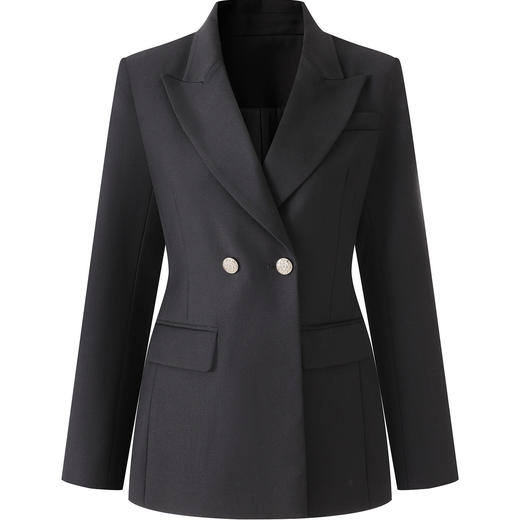 「高货wl」全新升级【铂金会员330/天猫449/差价119】(05824)洛诗琳气质收腰西装外套女2025秋冬通勤OL风显瘦外套女 商品图2