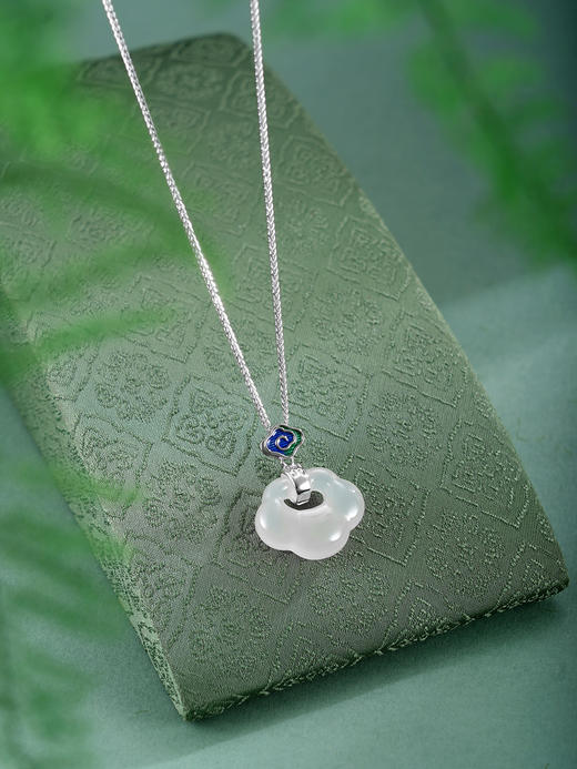 子佩集【祥云灵踪】银S925套链【TL016375】白玉髓祥云锁项链2511 商品图3