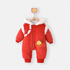 拜年服婴儿过年衣服秋冬宝宝连体衣300g加厚棉新生儿保暖爬爬服装 商品缩略图1