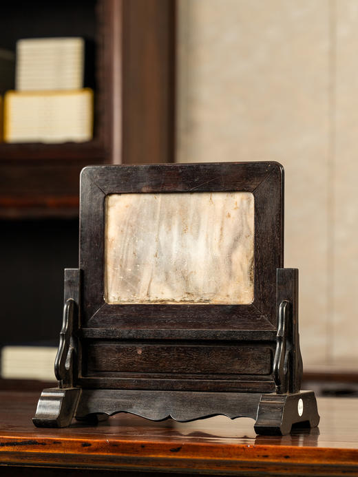 清早期	紫檀镶云石插屏 商品图1