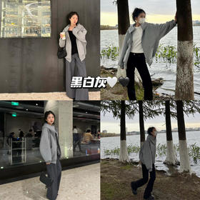 内敛灰色廓形感卫衣 ，层次叠穿松弛感拉满🍅