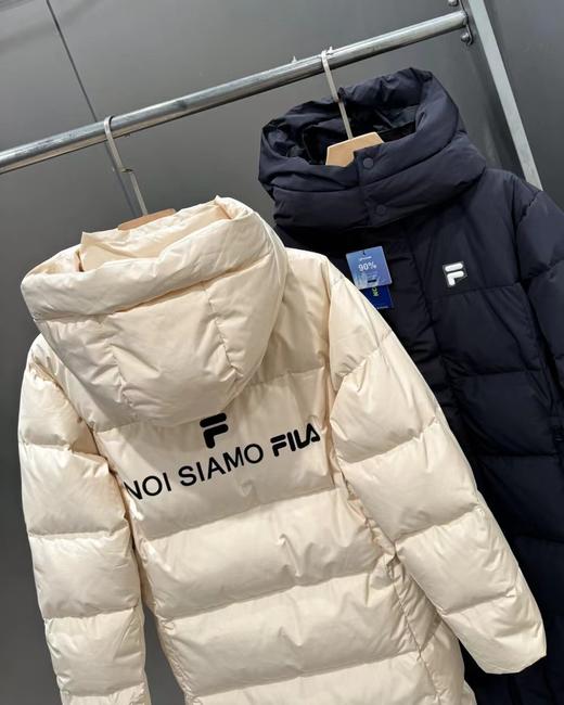 D112914长款连帽羽绒服冬季新款潮牌情侣款男女同款羽绒外套 商品图3