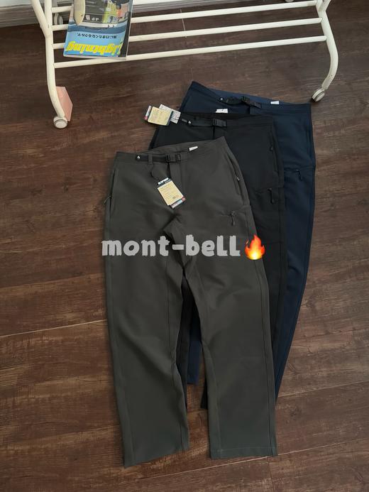Montbell日本2025年冬季新款户外防寒保暖弹力舒适OD男士加绒户外软壳裤长裤 商品图3
