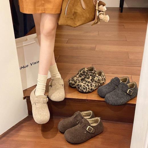 【YW】无忧购加绒女一脚蹬平底软底保暖休闲勃肯鞋667（截单后3-5天发货) 商品图1