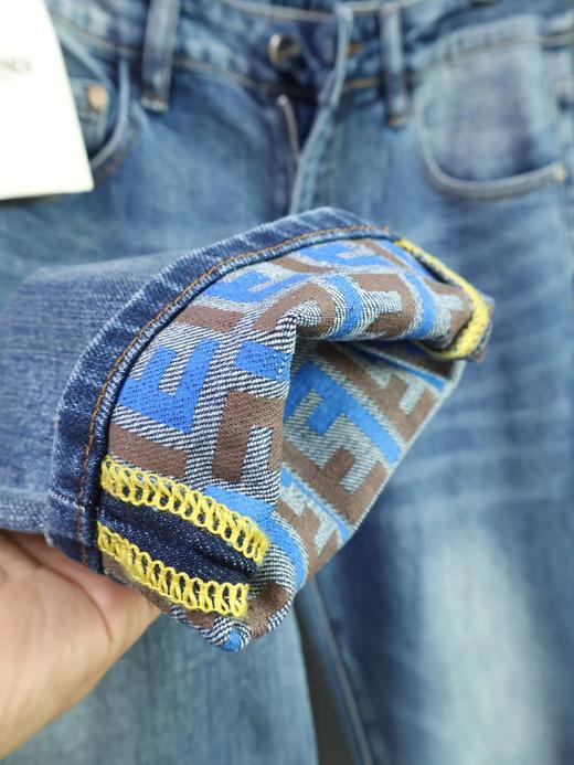 D112919男士水洗背部腰带口袋刺绣休闲牛仔裤 商品图6