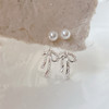 轻奢镂空蕾丝蝴蝶结搭配珍珠银针耳环-纪念日百货门店同款163943097 商品缩略图4