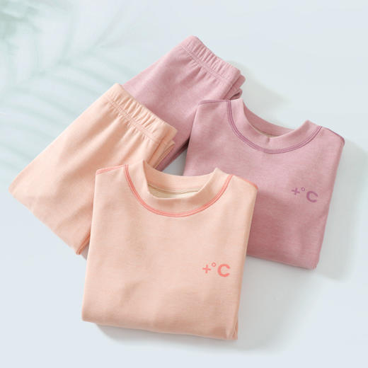 110-170秋冬立领蚕丝羊毛德绒面料 长袖内衣套装 商品图2