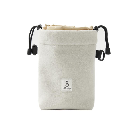 吃茶去chichaqu25秋冬户外抓绒摇粒绒水壶束口包拼接再生尼龙包山 商品图4