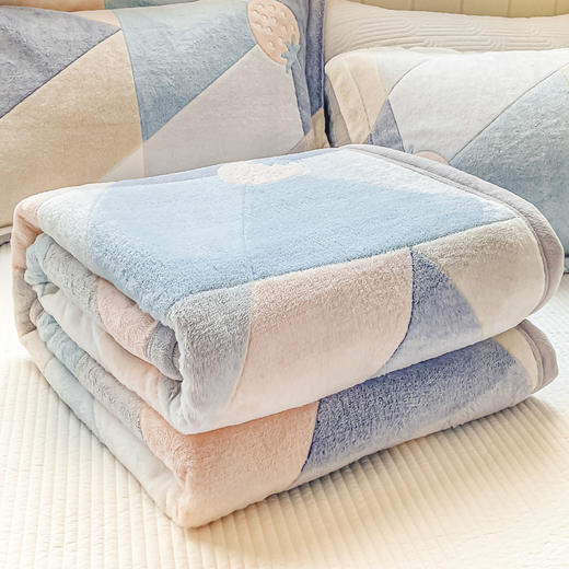 【YW】无忧购冬季法兰绒毛毯双面加厚毯子a类盖毯三件套（截单后3-5天发货) 商品图11