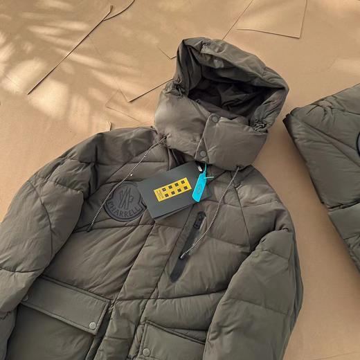 D112925联名款防水尼龙缝线连帽羽绒服外套男女同款 商品图4