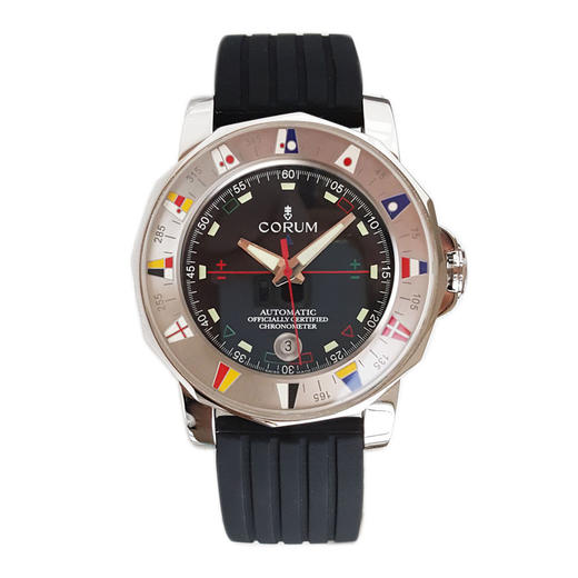 【95新】CORUM 昆仑082.630.20自动机械机芯日期显示43MM（男款）海军上将杯系列精钢141125MC03 商品图0