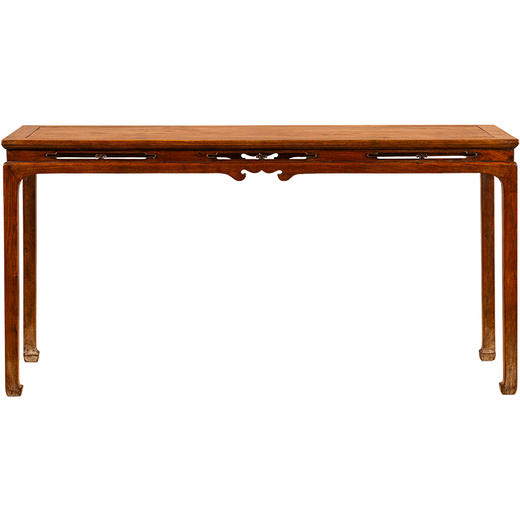 清	黄花梨束腰马蹄腿云纹开窗条桌 商品图5