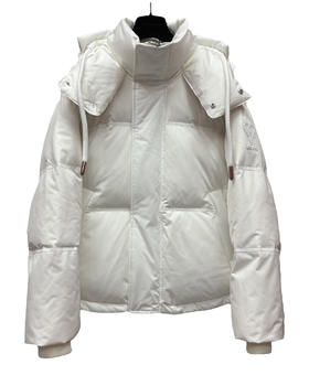 中性款爱心logo连帽羽绒服ba