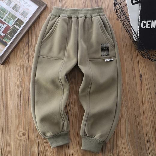110-170冬款加厚北极绒刺绣运动裤 尺码 商品图1
