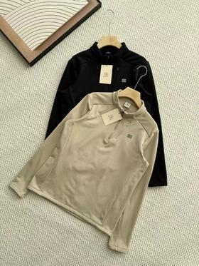 D112904吸湿排汗男士半拉链长袖男T恤