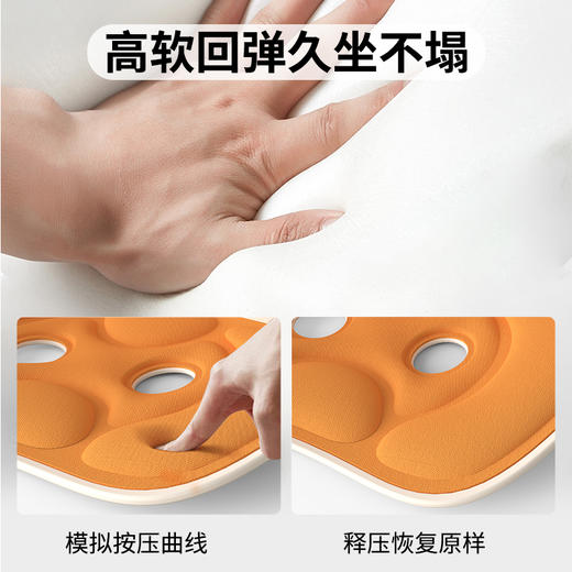 和正护腰坐垫 HZ-CS-1和正人体工学护腰坐垫 靠背垫腰靠腰托 腰部支撑驼背座椅 办公室久坐椅 商品图6