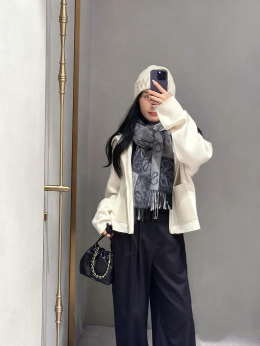 罗意威 25秋冬新款 拼皮口袋连帽拉链针织衫 (TM) 商品图6