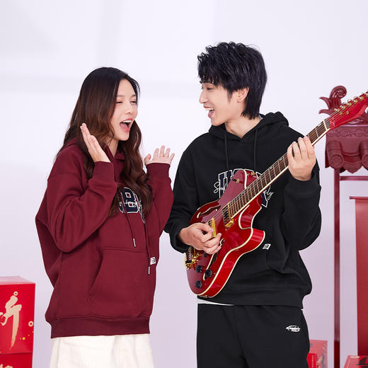 HX 冬季带帽卫衣情侣同款奥粒绒保暖C106440110101/02 商品图4