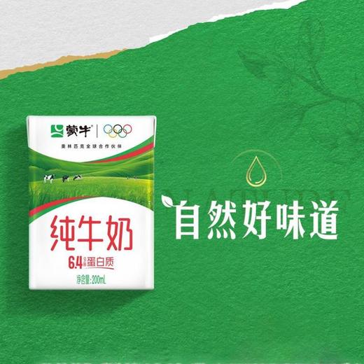 【营养早餐 优质蛋白】蒙牛-纯牛奶 200ml*48盒（2箱） 商品图7