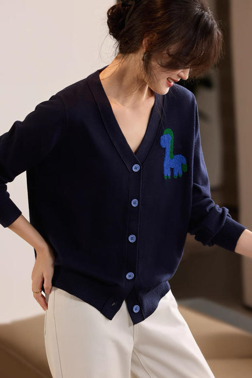 有趣小马儿pony仔羊毛针织混纺开衫 商品图1