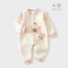 婴儿衣服秋季a类女宝宝满月服连体衣baby夹丝保暖新生儿包屁衣 商品缩略图0