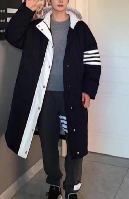 中性款防风防水连帽长款羽绒服la022 商品图4