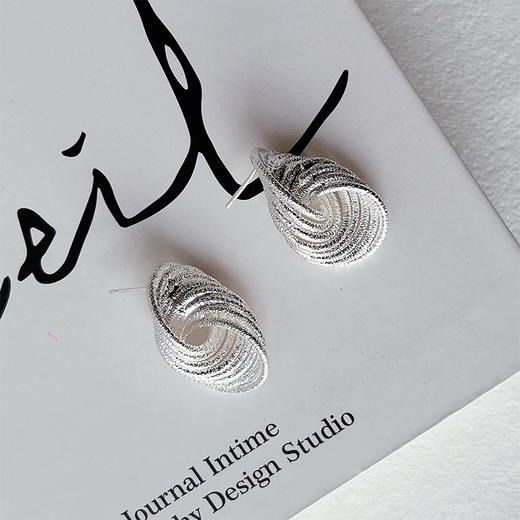 小众编织多层线条精致镂空银针耳环-纪念日百货门店同款164244301 商品图1