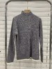 D112907冬季新品修身版型罗纹烟囱领针织衫灰色半高领毛衣 商品缩略图0