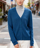 48支精纺羊毛螺纹V领针织开衫均码 商品缩略图4