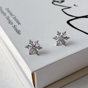 小雪花气质耳夹耳饰-纪念日百货门店同款165803952