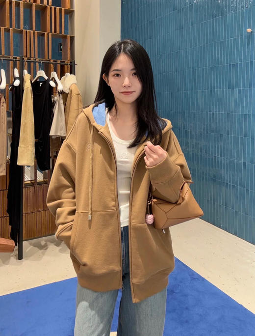 罗意威  25秋冬新款 棕色拉链连帽外套(TM) 商品图4